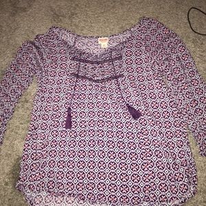 purple pattern top